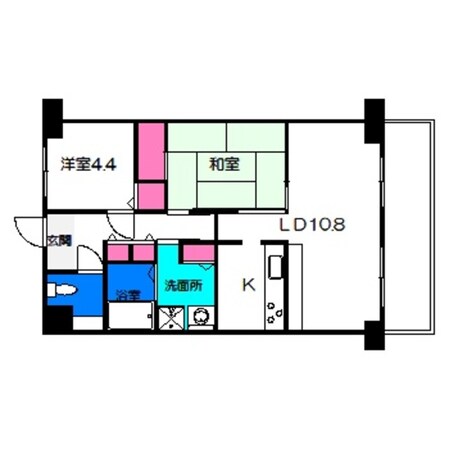 西田辺駅 徒歩9分 5階の物件間取画像